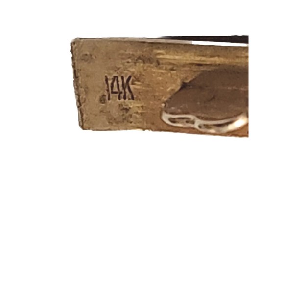 Vintage 14K Yellow Gold 21.2 mm Natural Amethyst Pendant Chain Necklace 20.7 gms - Picture 9 of 9